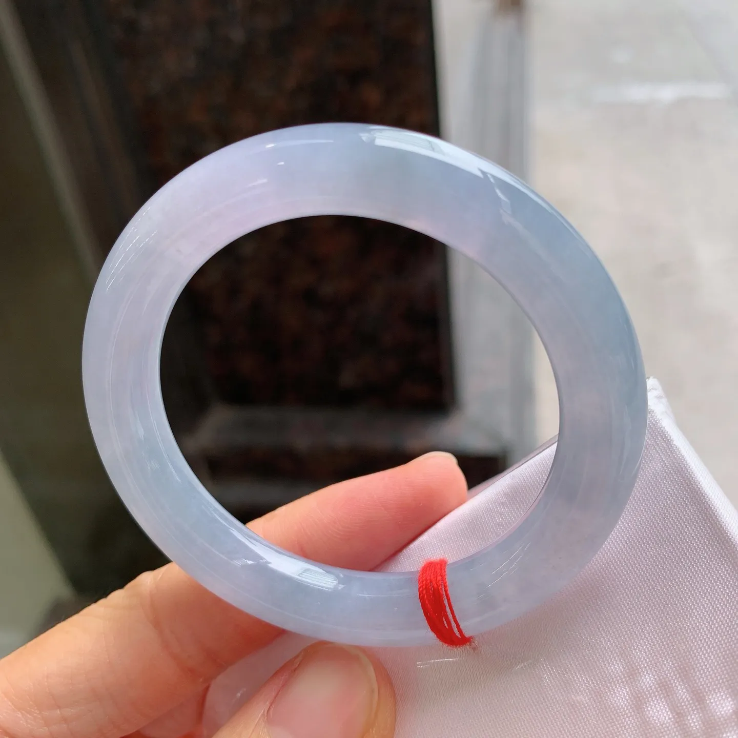 圆条冰紫 无瑕 尺寸：50/9.5 小圈口