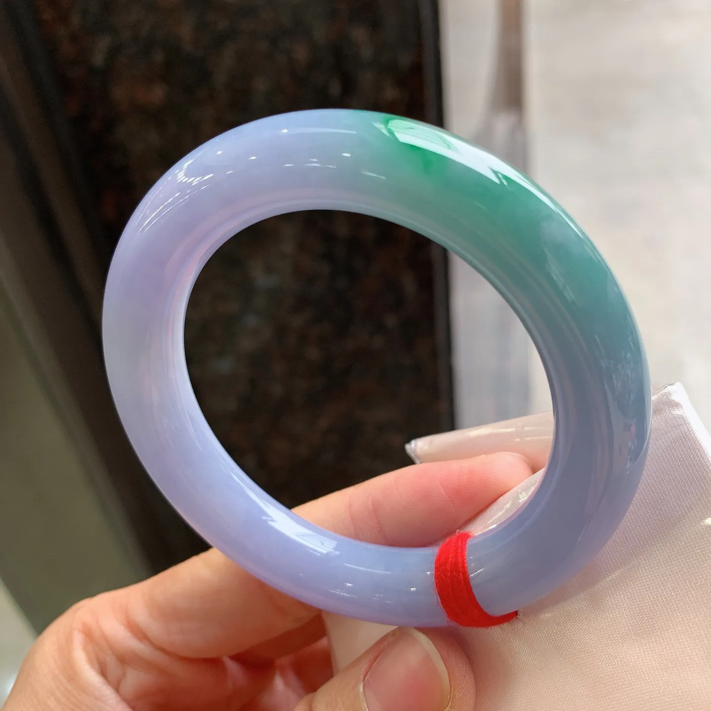 圆条春彩 无瑕 尺寸：55.5/11.9  色浓