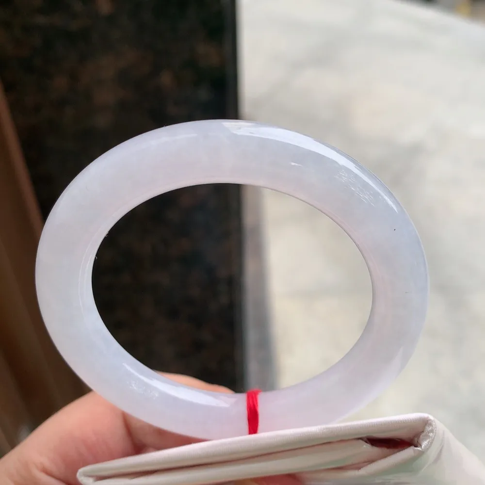 圆条高冰粉紫 无瑕 尺寸:55.7/10.2 种水好