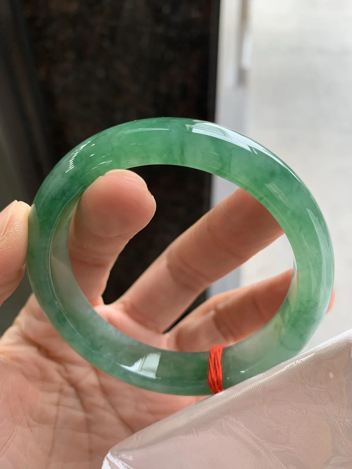 正圈冰芙蓉绿 无瑕 尺寸：57.2/12.9/8.3 种色俱佳