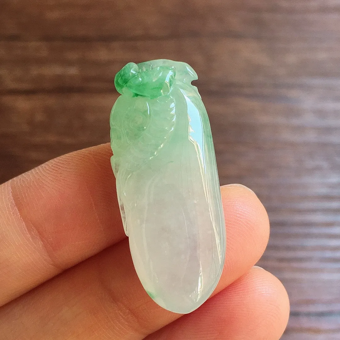 冰飘绿福瓜，冰润饱满，玉质细腻，种水足，Hao 尺寸34.5*14*8.4