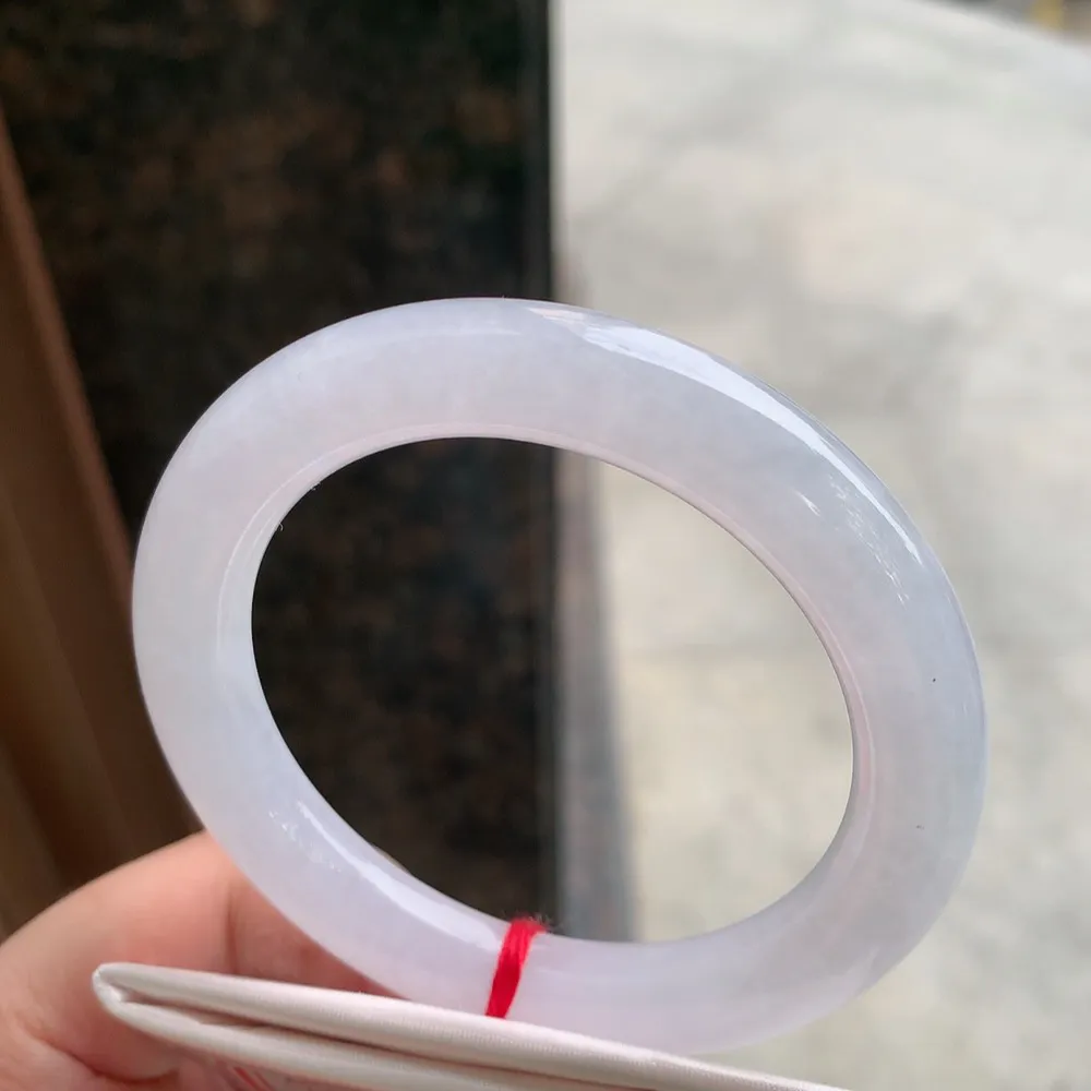 圆条高冰粉紫 无瑕 尺寸:55.7/10.2 种水好