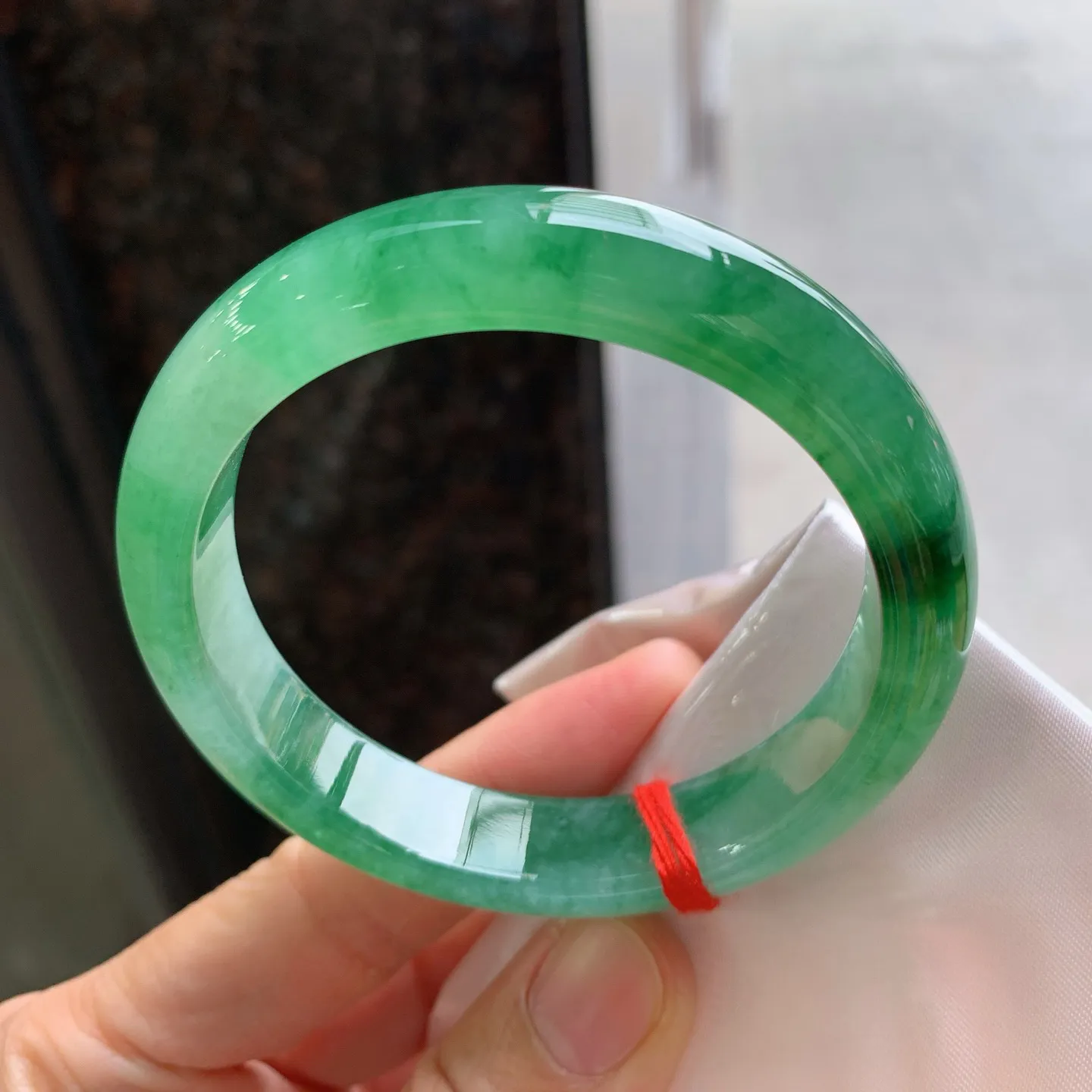 正圈冰芙蓉绿 无瑕 尺寸：57.2/12.9/8.3 种色俱佳