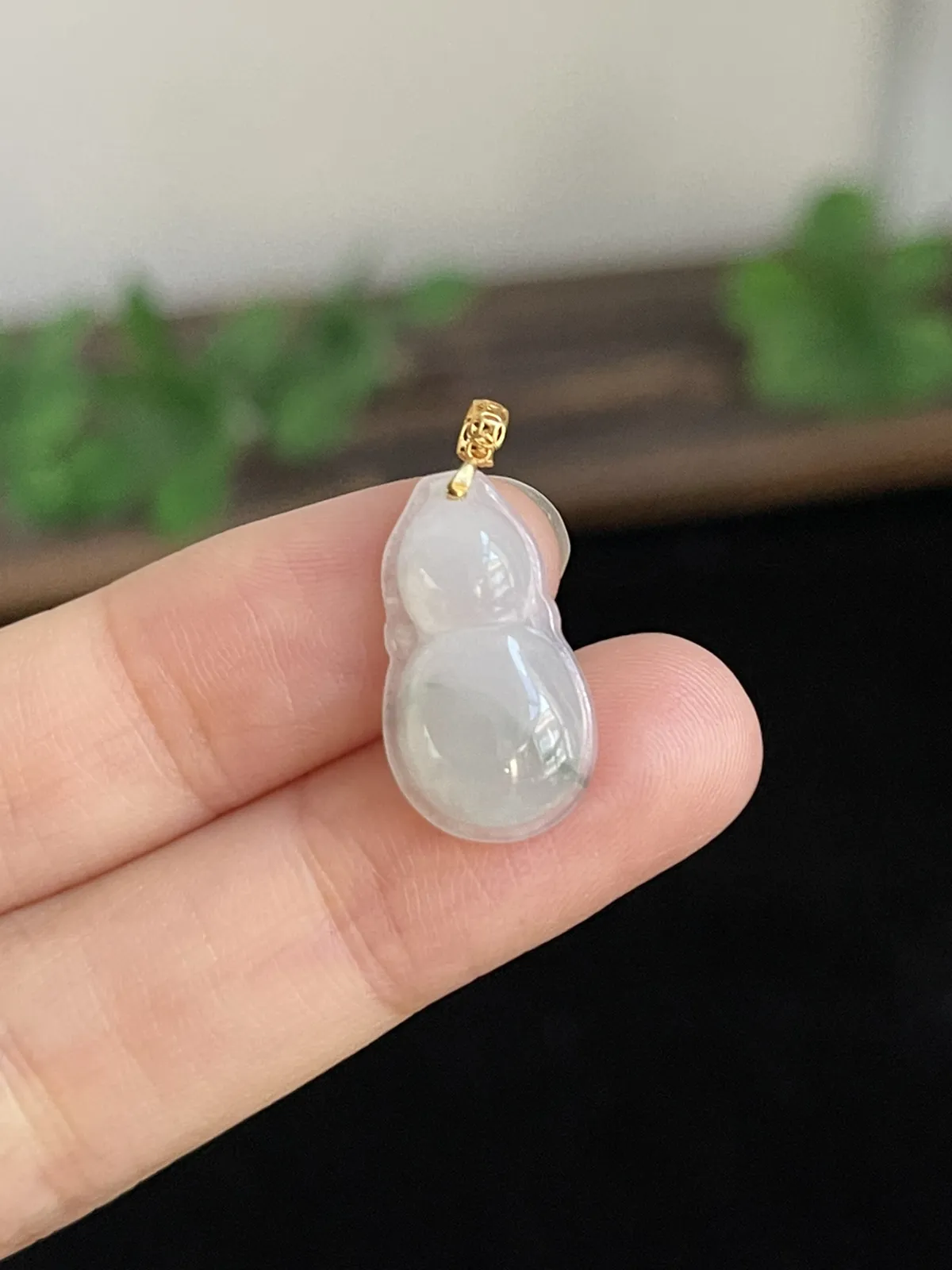 翡翠葫芦，印记：G18K