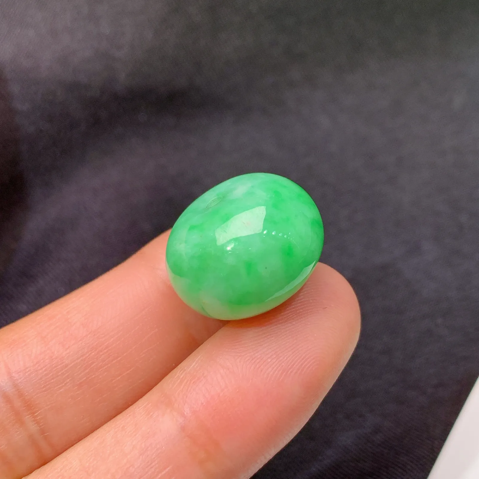 飘绿平安扣吊坠 镶嵌佳品，冰润细腻，种水足，J34 尺寸17.2*12.3