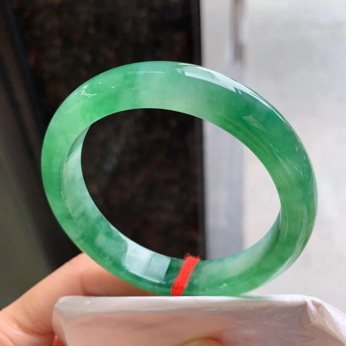 正圈冰芙蓉绿 无瑕 尺寸：57.2/12.9/8.3 种色俱佳