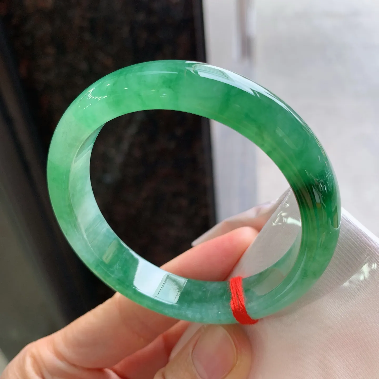 正圈冰芙蓉绿 无瑕 尺寸：57.2/12.9/8.3 种色俱佳