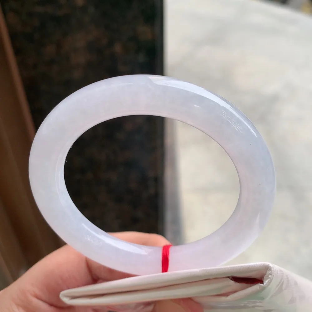 圆条高冰粉紫 无瑕 尺寸:55.7/10.2 种水好