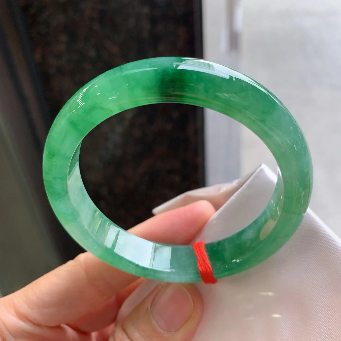 正圈冰芙蓉绿 无瑕 尺寸：57.2/12.9/8.3 种色俱佳