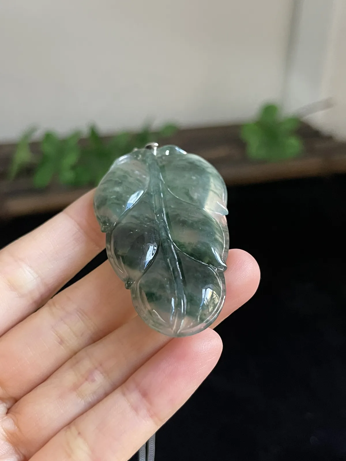 翡翠叶子，印记：S925