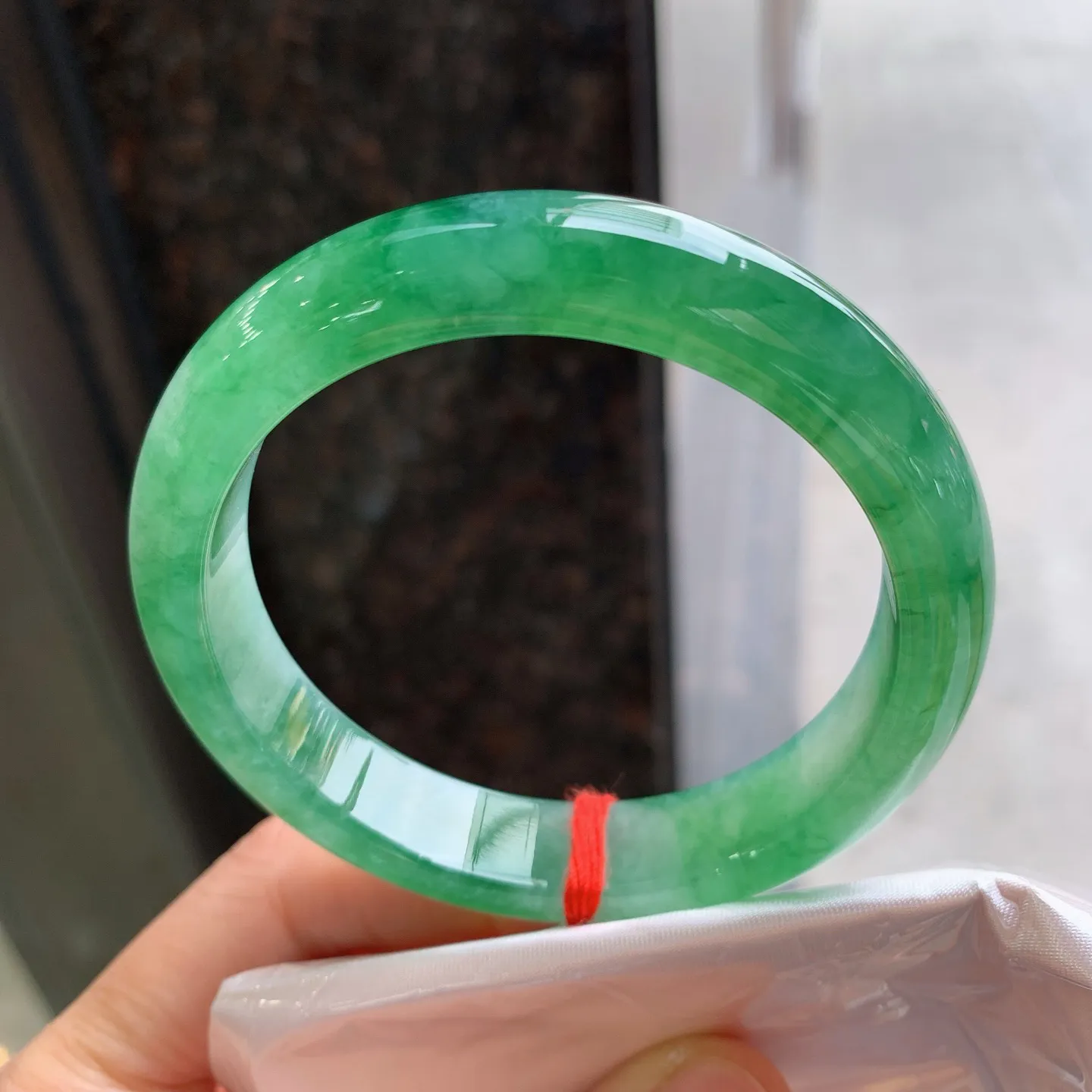 正圈冰芙蓉绿 无瑕 尺寸：57.2/12.9/8.3 种色俱佳