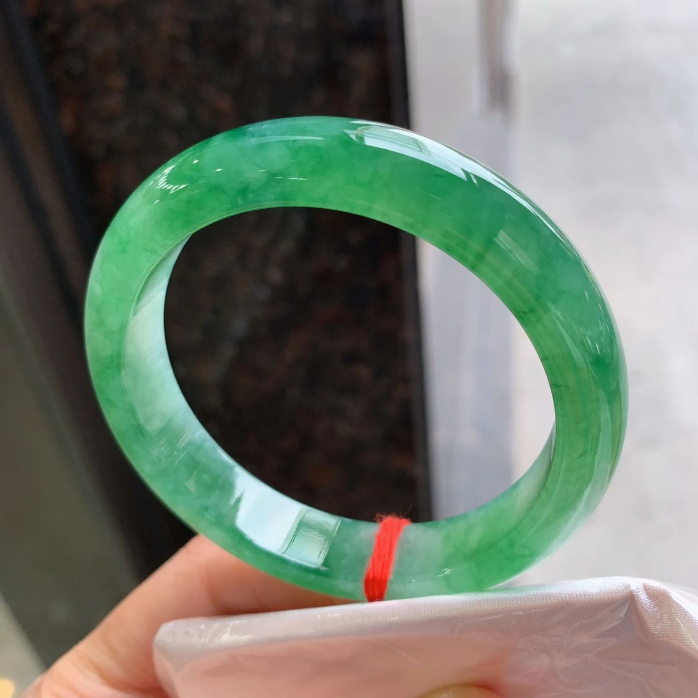 正圈冰芙蓉绿 无瑕 尺寸：57.2/12.9/8.3 种色俱佳