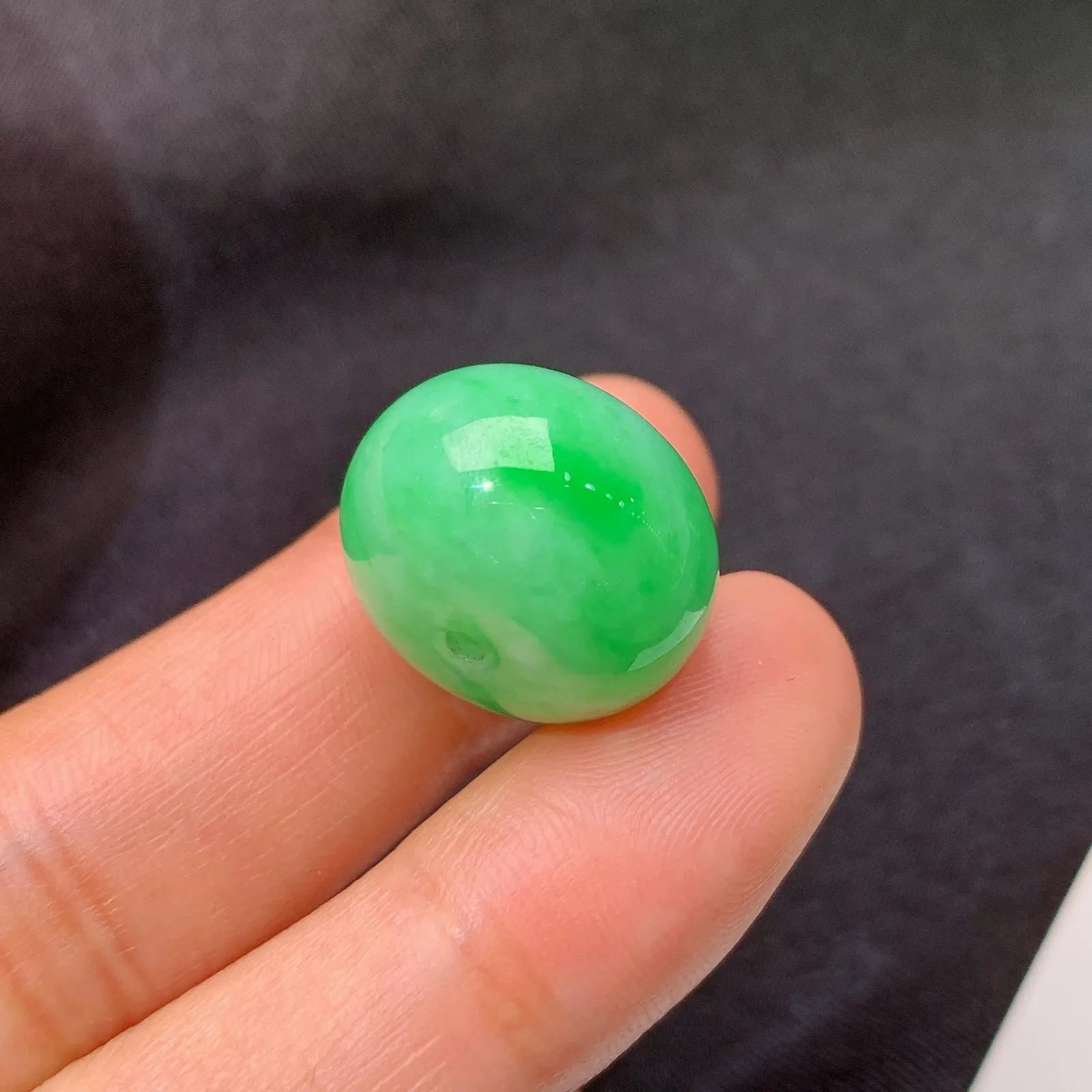 飘绿平安扣吊坠 镶嵌佳品，冰润细腻，种水足，J34 尺寸17.2*12.3