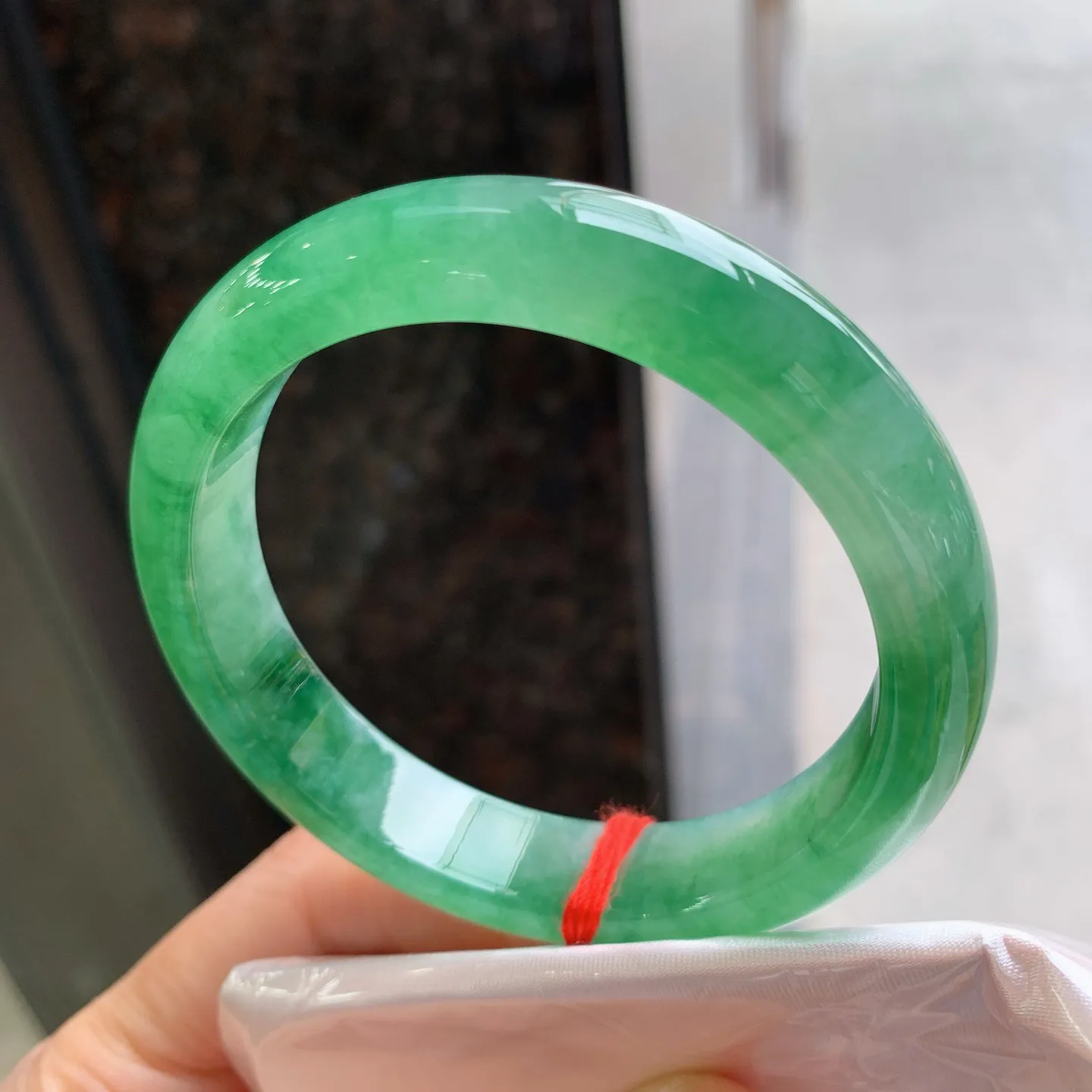 正圈冰芙蓉绿 无瑕 尺寸：57.2/12.9/8.3 种色俱佳