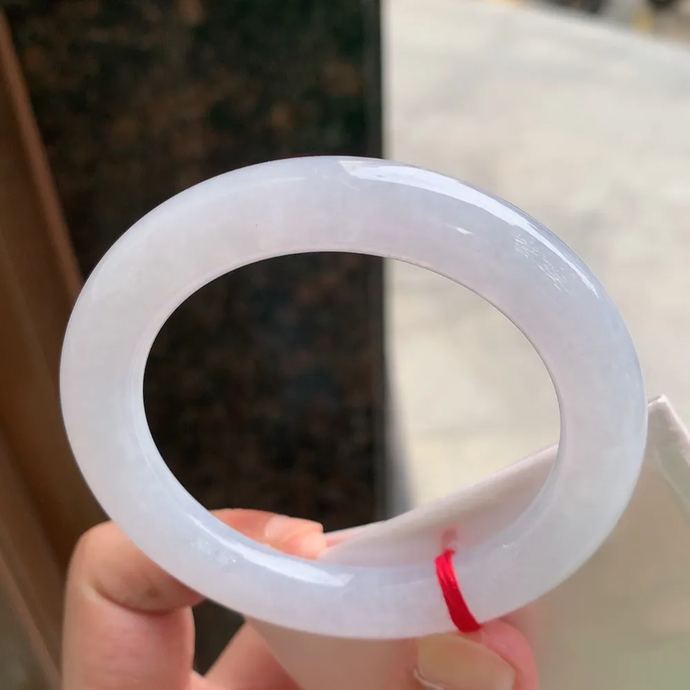 圆条高冰粉紫 无瑕 尺寸:55.7/10.2 种水好