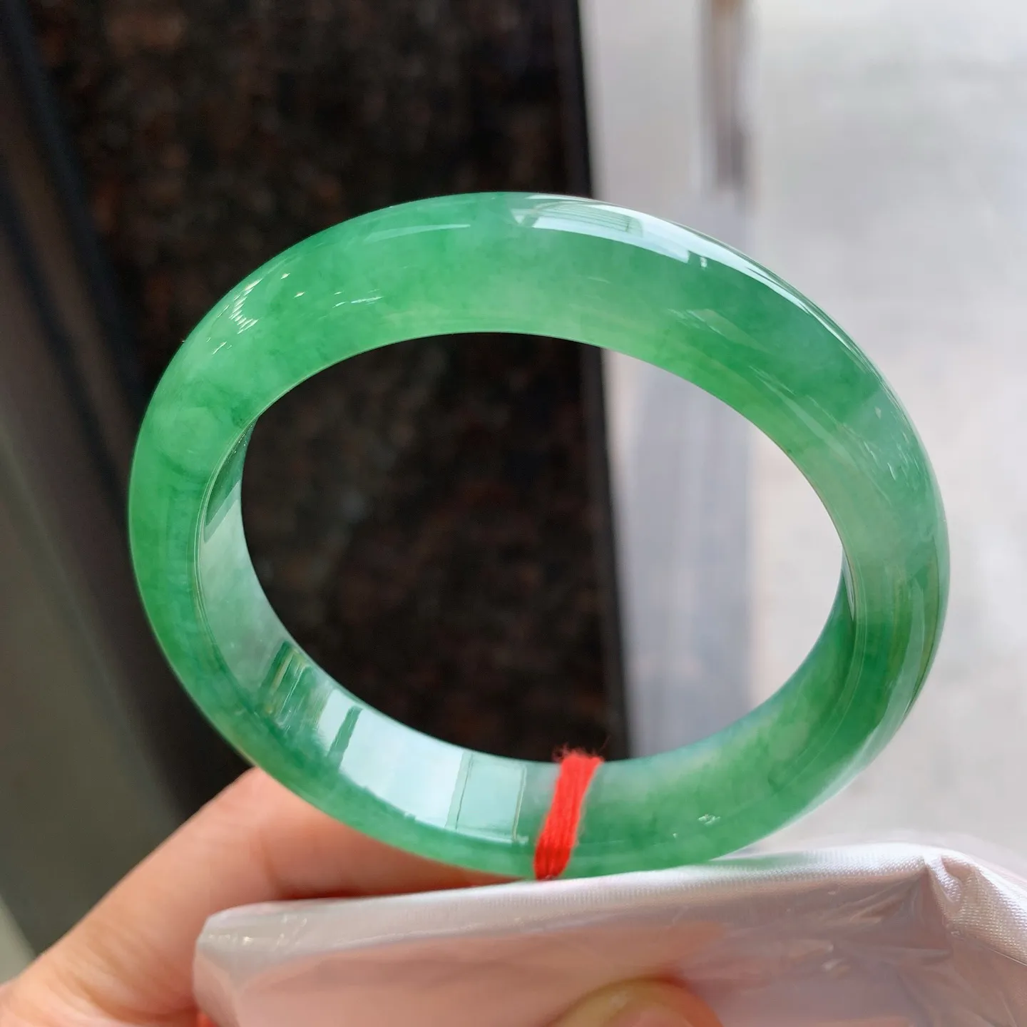 正圈冰芙蓉绿 无瑕 尺寸：57.2/12.9/8.3 种色俱佳