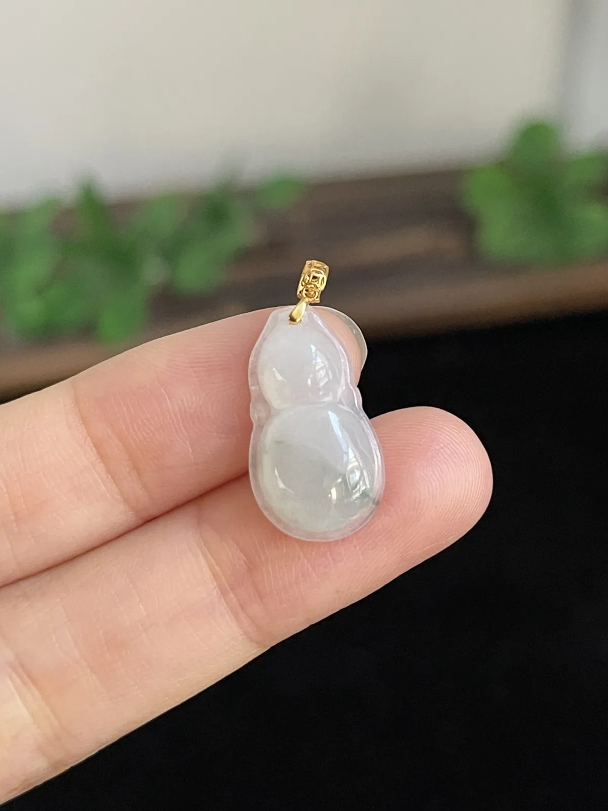 翡翠葫芦，印记：G18K