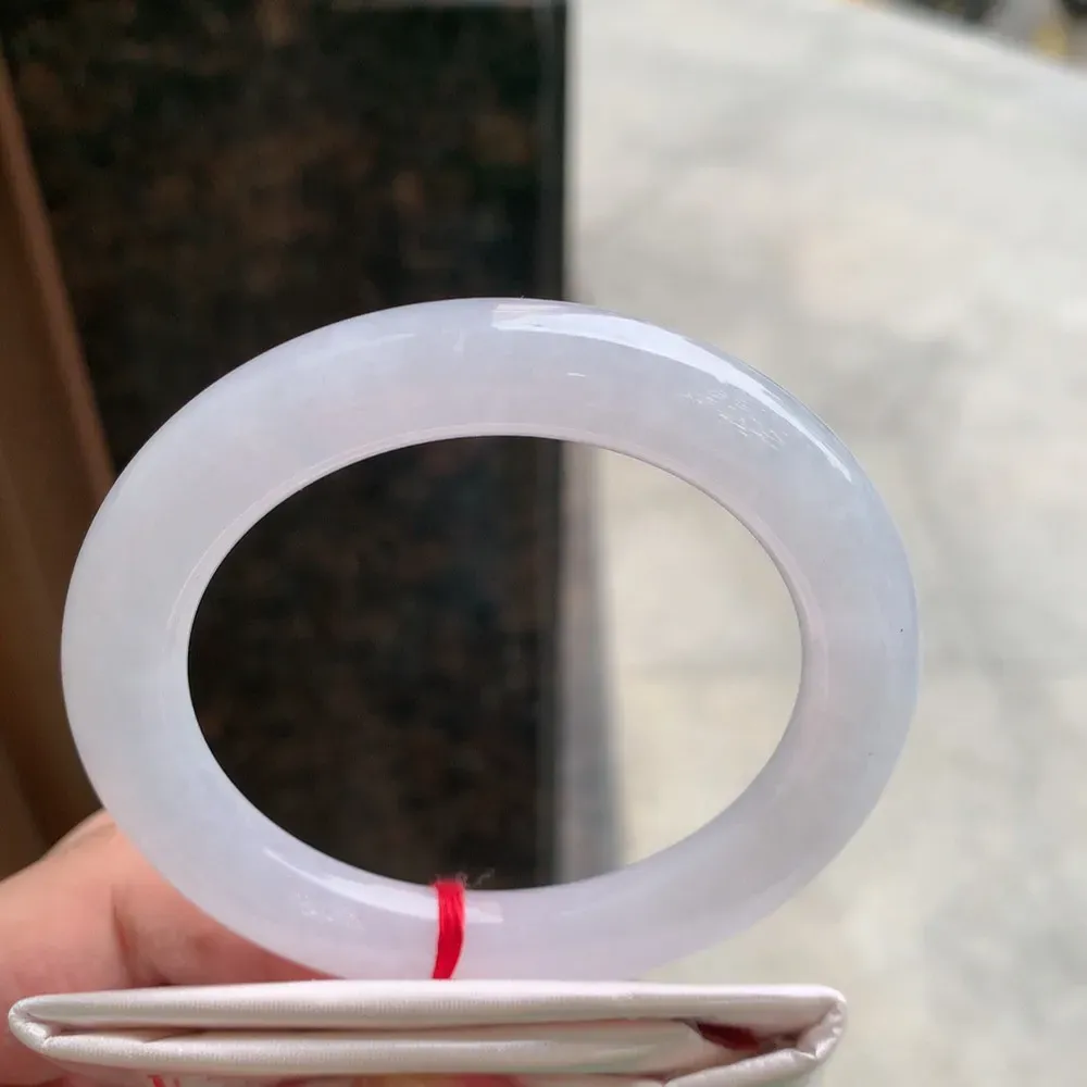 圆条高冰粉紫 无瑕 尺寸:55.7/10.2 种水好