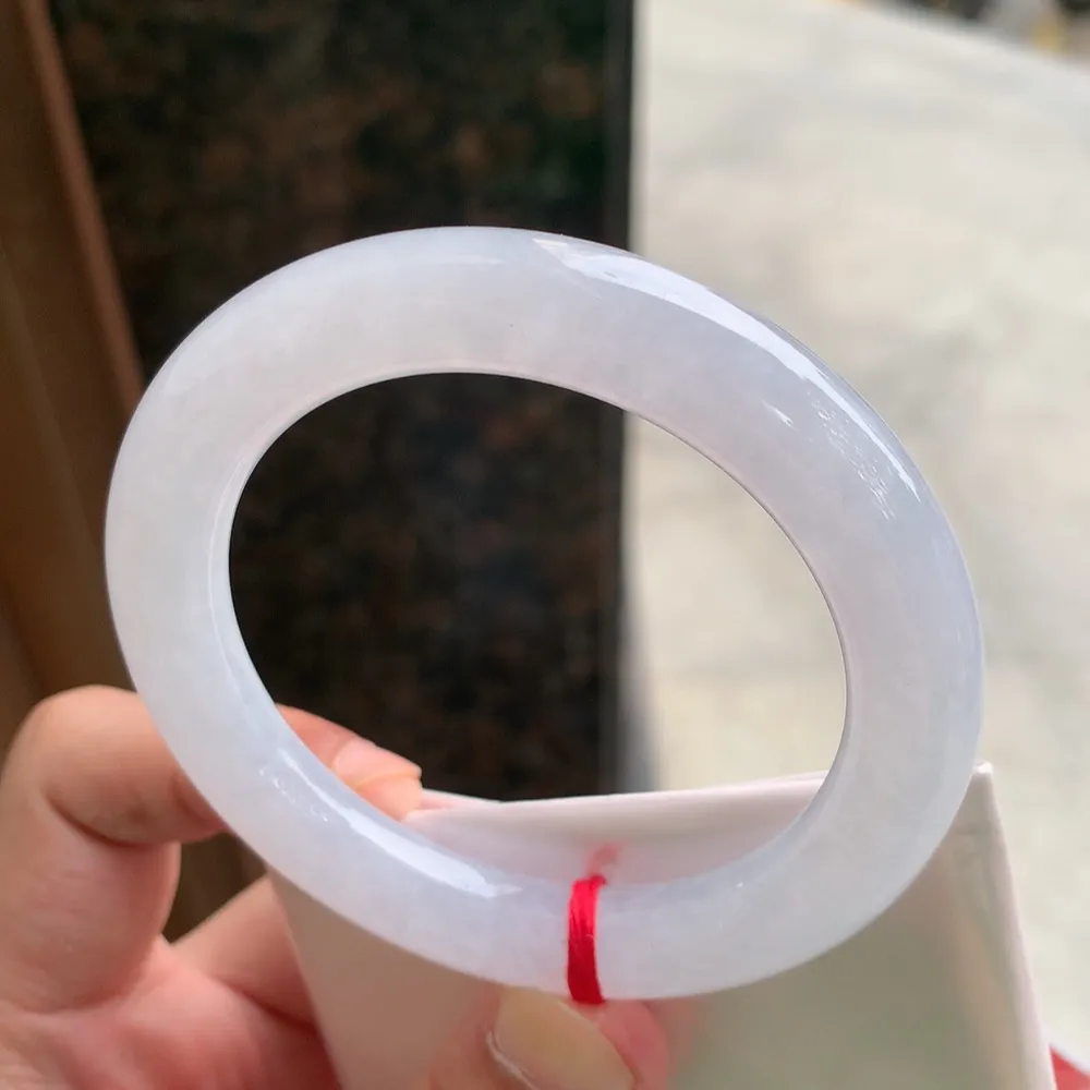 圆条高冰粉紫 无瑕 尺寸:55.7/10.2 种水好