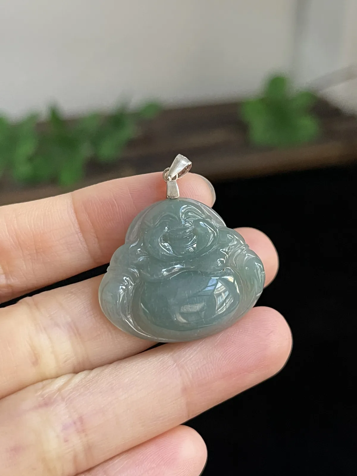 翡翠佛，印记：S925