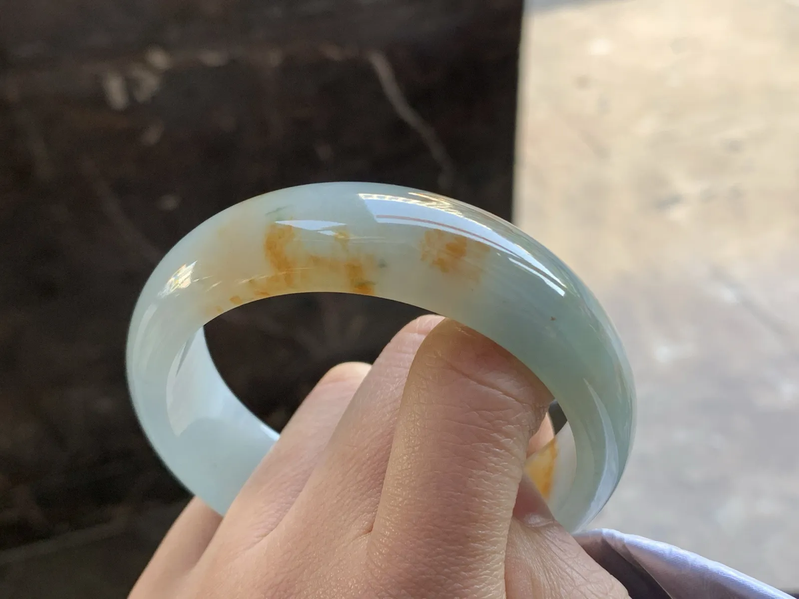 57.5-18-8

黄翡宽版手镯^_^飘花灵韵