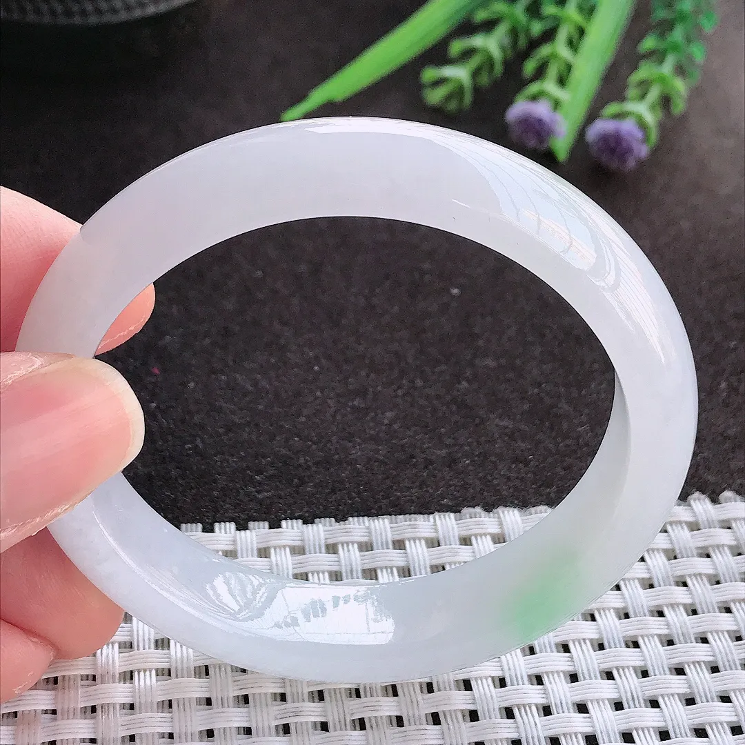 实拍翡翠A货54.5/49.5/12.8/7.6老坑冰胶果冻飘花贵妃手镯翡翠玉镯女款百搭