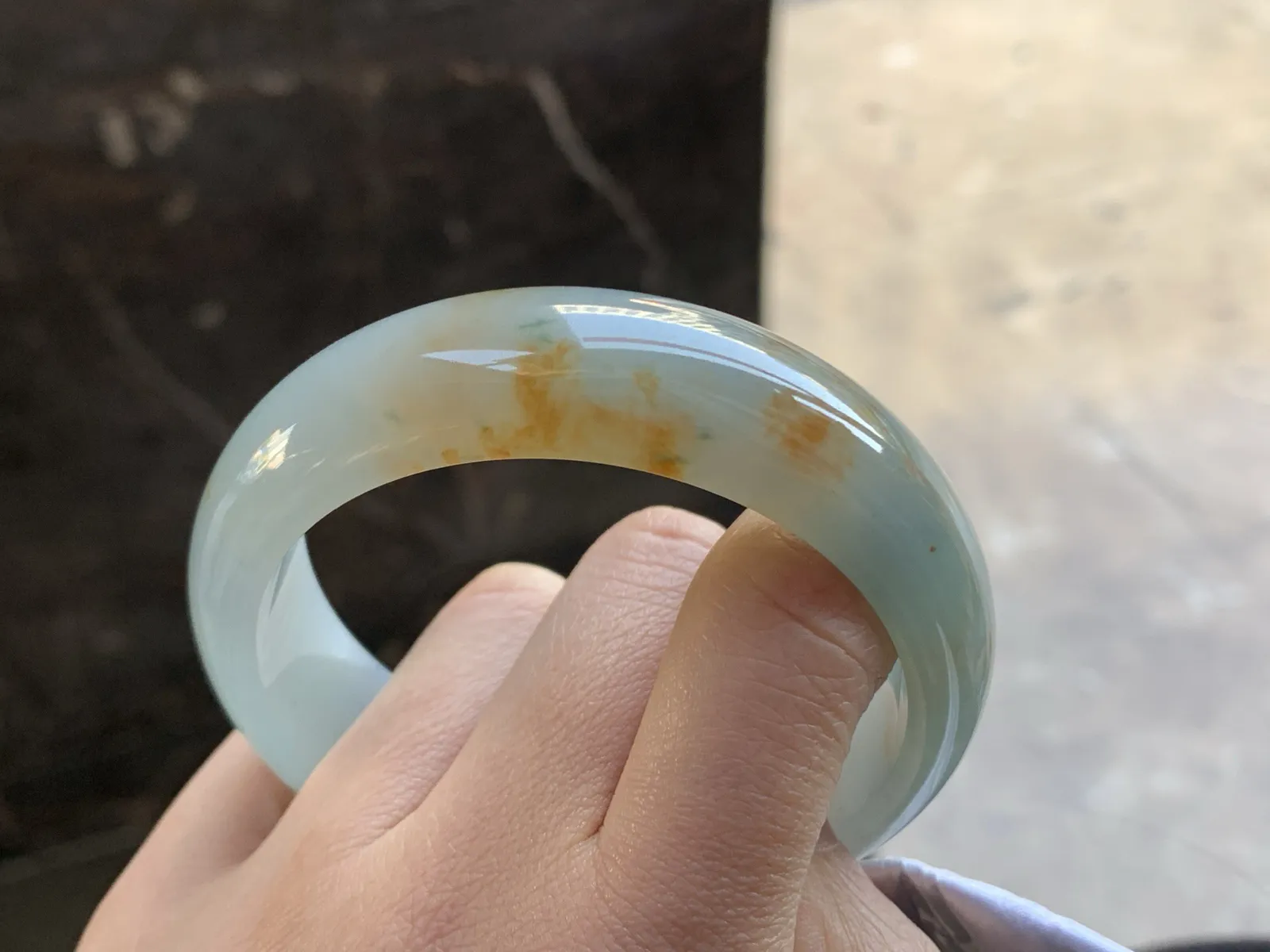 57.5-18-8

黄翡宽版手镯^_^飘花灵韵