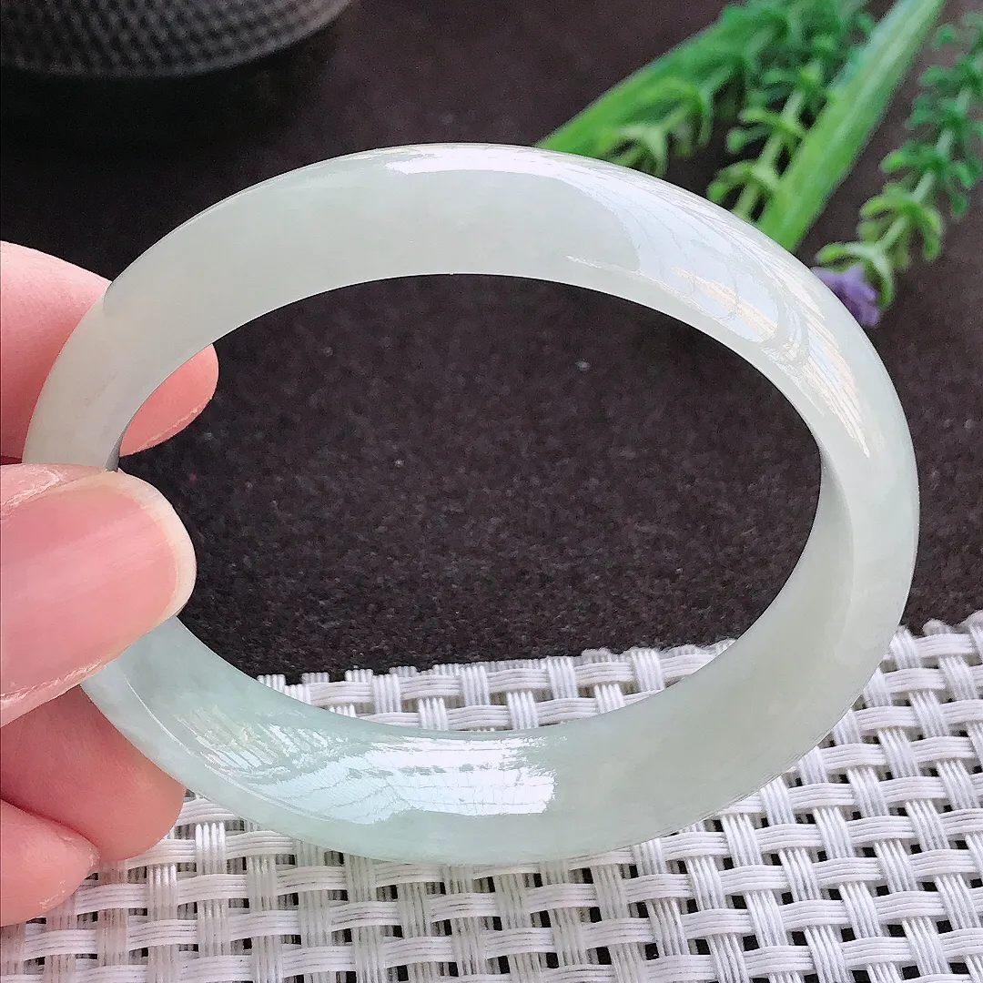 实拍翡翠A货56/48/15.5/7.5老坑冰胶水灵冰晴贵妃手镯翡翠玉镯女款百搭