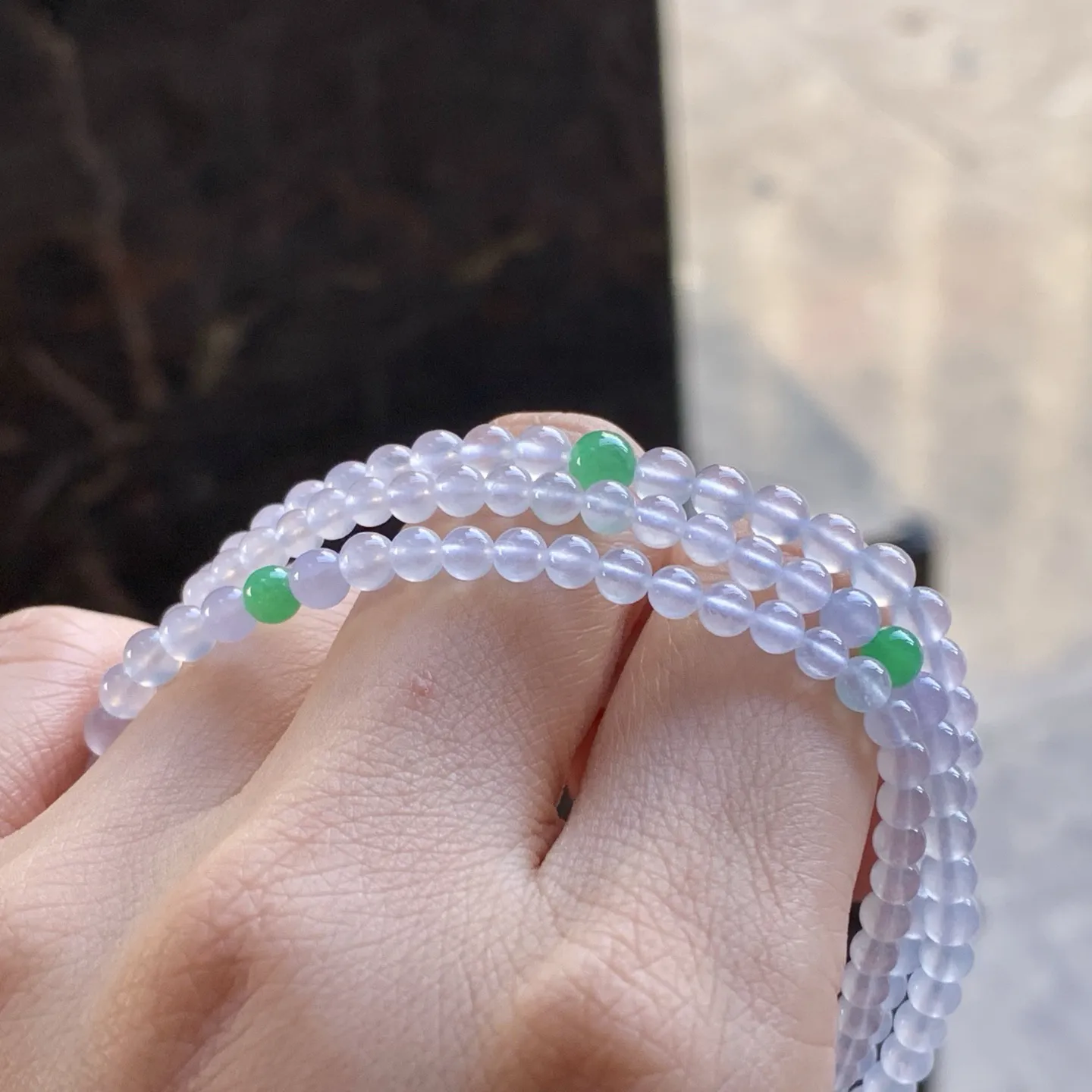 冰种珠链
冰味十足