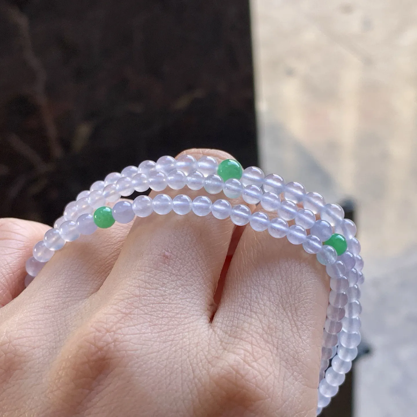 冰种珠链
冰味十足