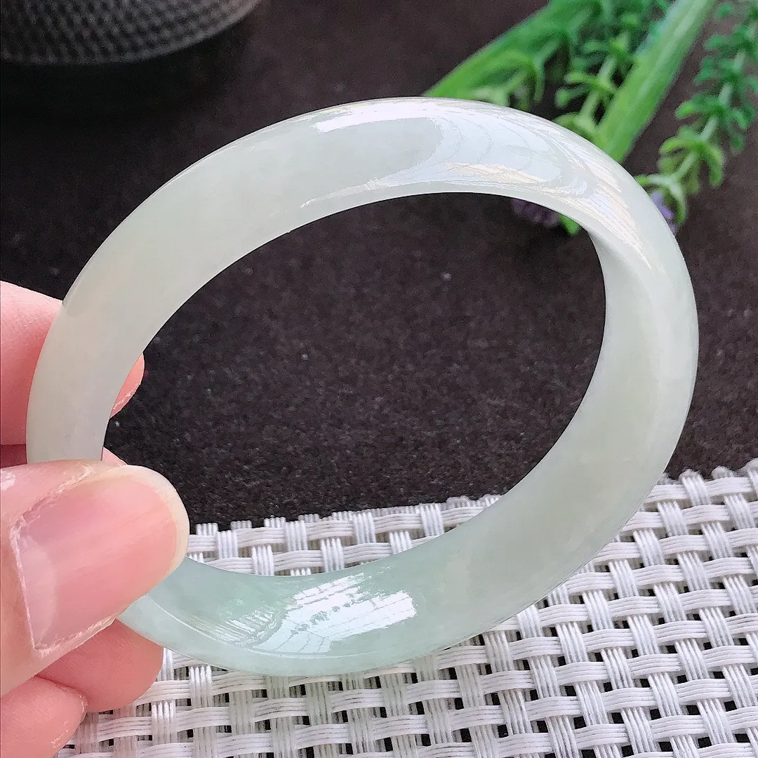 实拍翡翠A货56/48/15.5/7.5老坑冰胶水灵冰晴贵妃手镯翡翠玉镯女款百搭