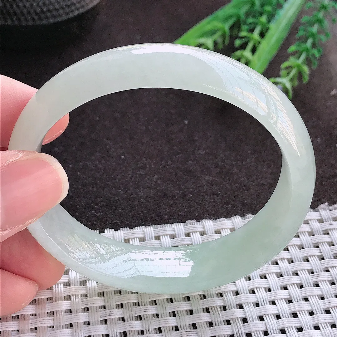 实拍翡翠A货56/48/15.5/7.5老坑冰胶水灵冰晴贵妃手镯翡翠玉镯女款百搭