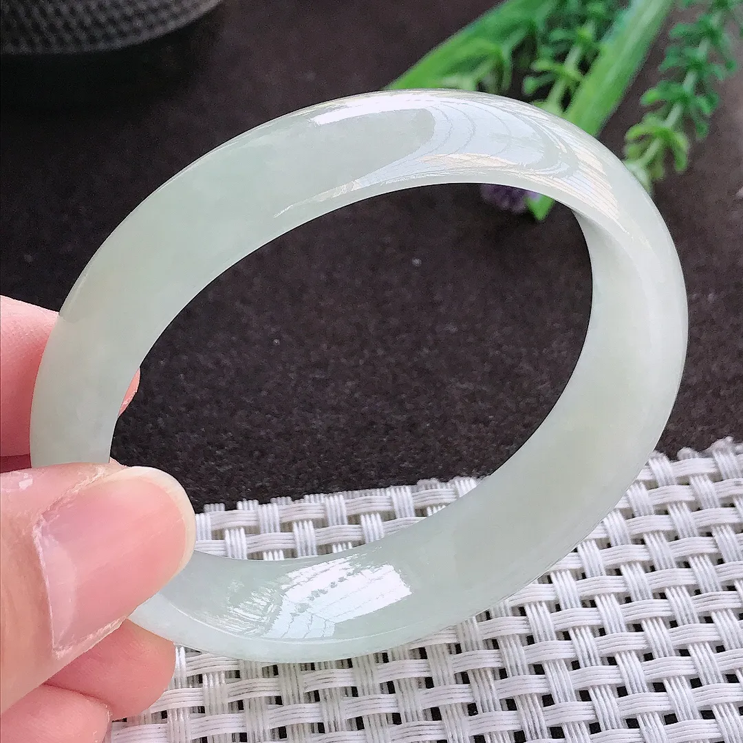 实拍翡翠A货56/48/15.5/7.5老坑冰胶水灵冰晴贵妃手镯翡翠玉镯女款百搭