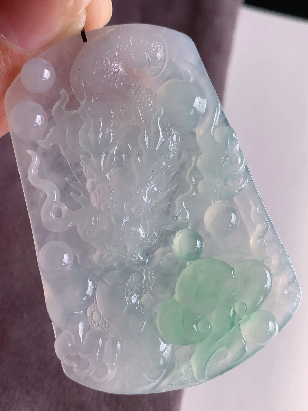 冰飘绿大龙牌，尺寸：60.8/41.2/5.5