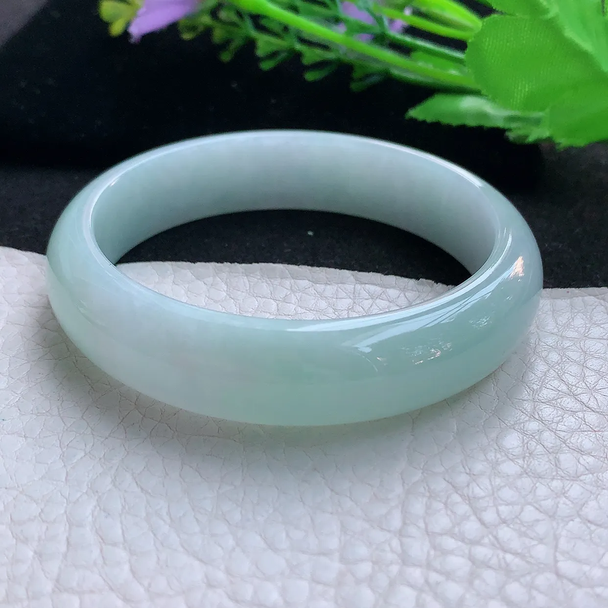 nr实拍57.5*14.2*7.5轮胎镯 天然缅甸翡翠玉手镯晴蓝绿宽边玉手环