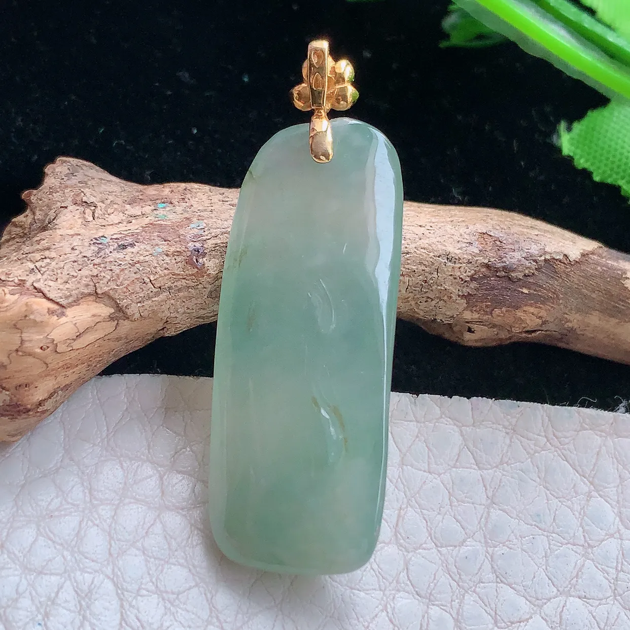 yl实拍35.3*14*6.3缅甸翡翠精雕冰晴悟道 佛祖玉项坠 玉挂件