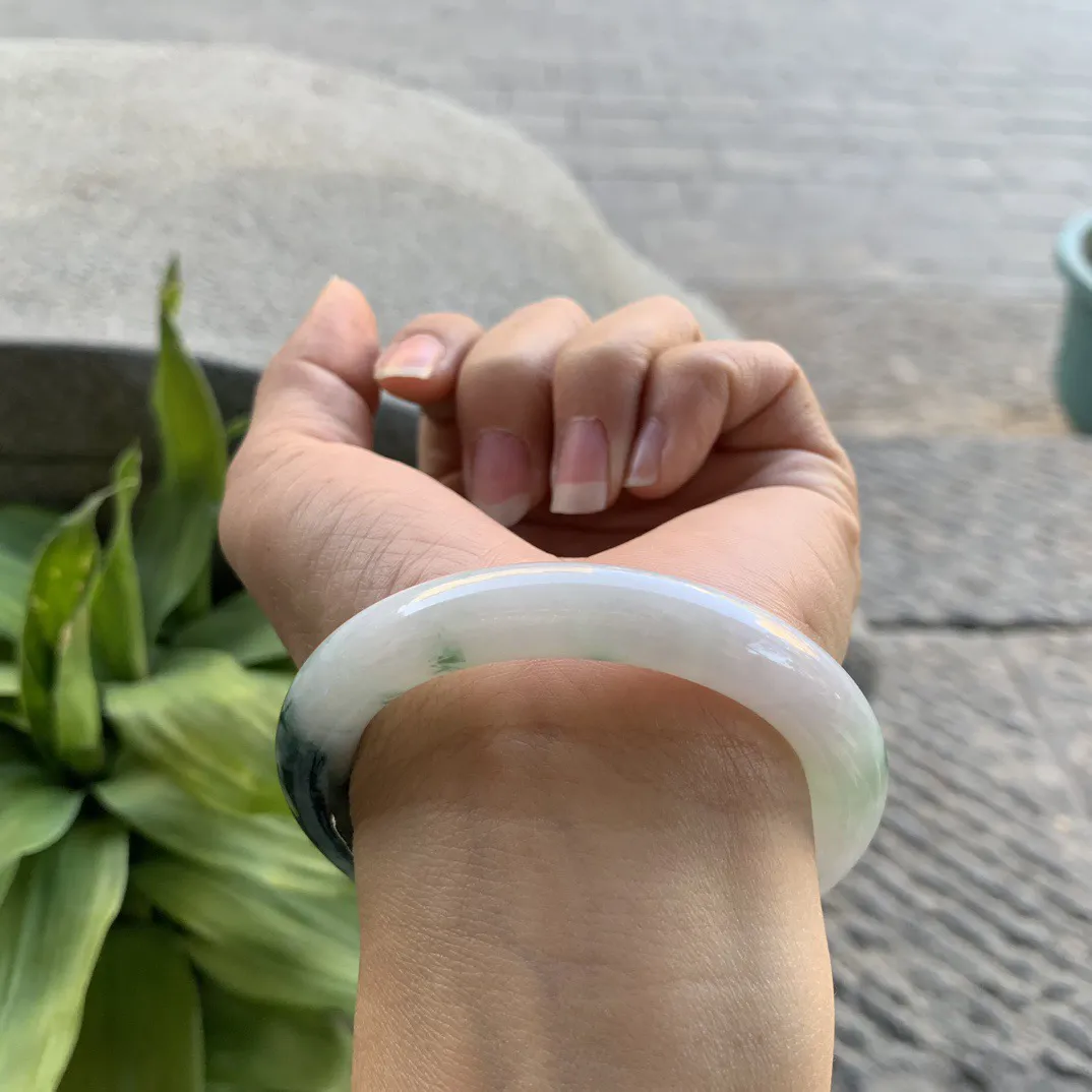 小圈口53.1-9.4 【飘花圆条手镯】圆条53 54可戴