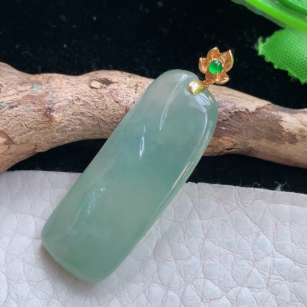 yl实拍35.3*14*6.3缅甸翡翠精雕冰晴悟道 佛祖玉项坠 玉挂件