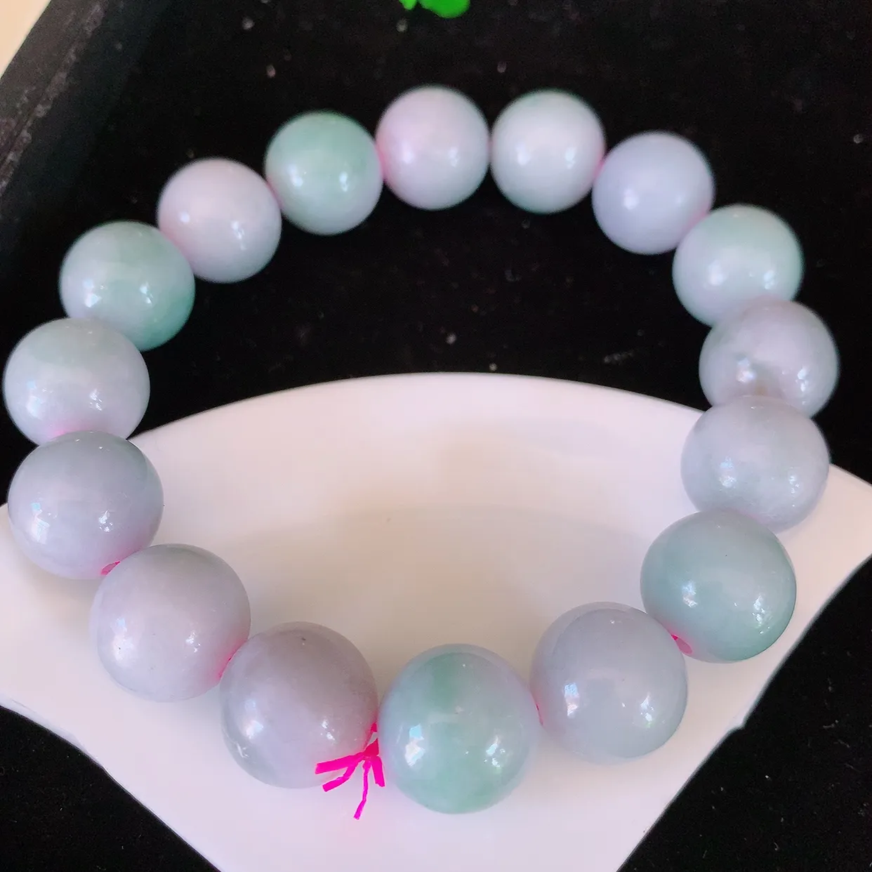 自然光实拍，冰润紫罗兰翡翠手串手链，种老水足，冰清玉润  颜色漂亮  #001.1取一尺寸14