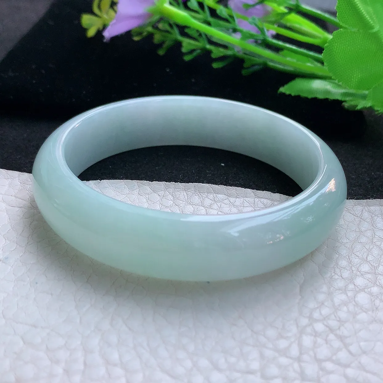 nr实拍57.5*14.2*7.5轮胎镯 天然缅甸翡翠玉手镯晴蓝绿宽边玉手环