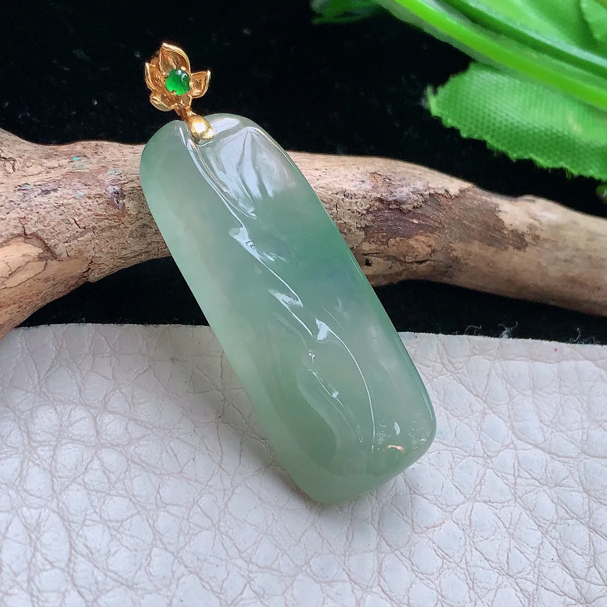 yl实拍35.3*14*6.3缅甸翡翠精雕冰晴悟道 佛祖玉项坠 玉挂件