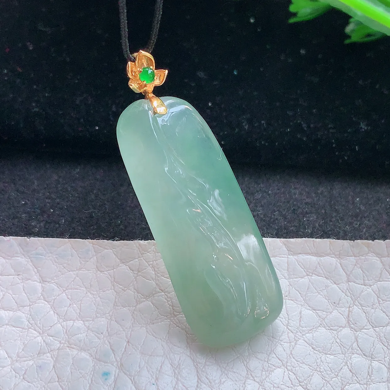 yl实拍35.3*14*6.3缅甸翡翠精雕冰晴悟道 佛祖玉项坠 玉挂件