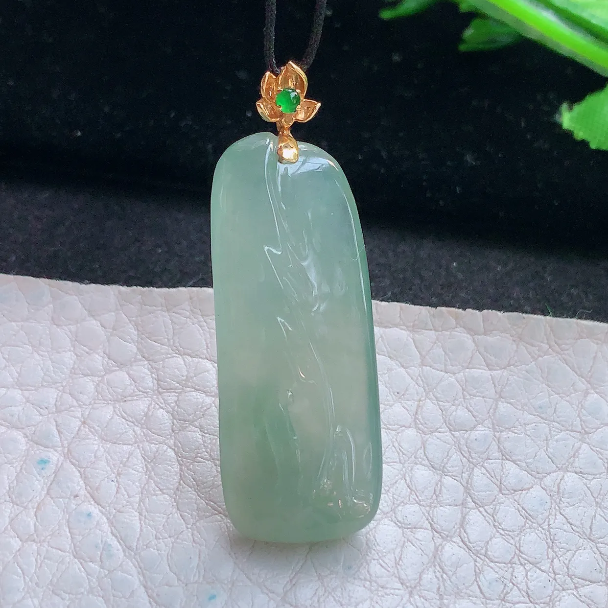 yl实拍35.3*14*6.3缅甸翡翠精雕冰晴悟道 佛祖玉项坠 玉挂件