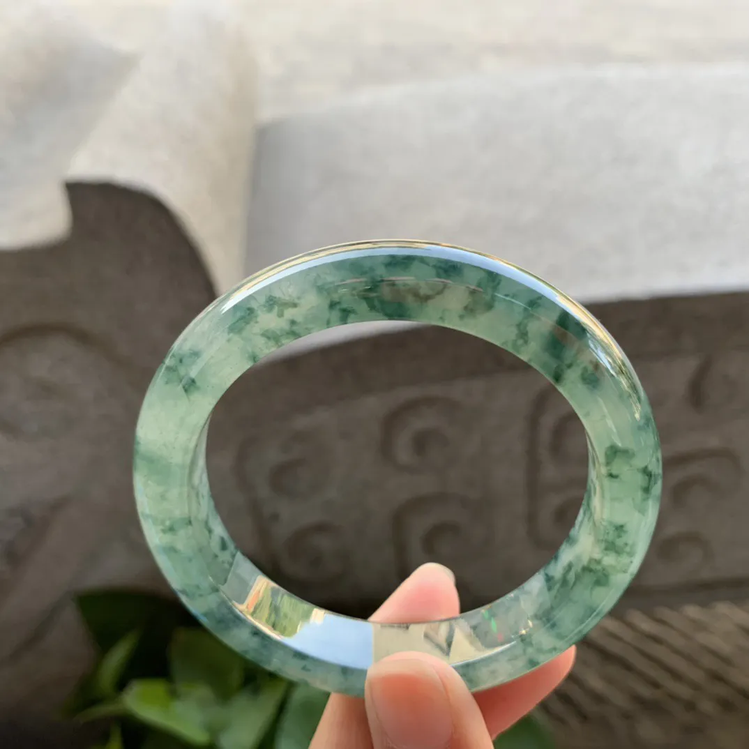 圈口 56.4-12-8.9【冰飘花正圈手镯】正圈56 57可戴