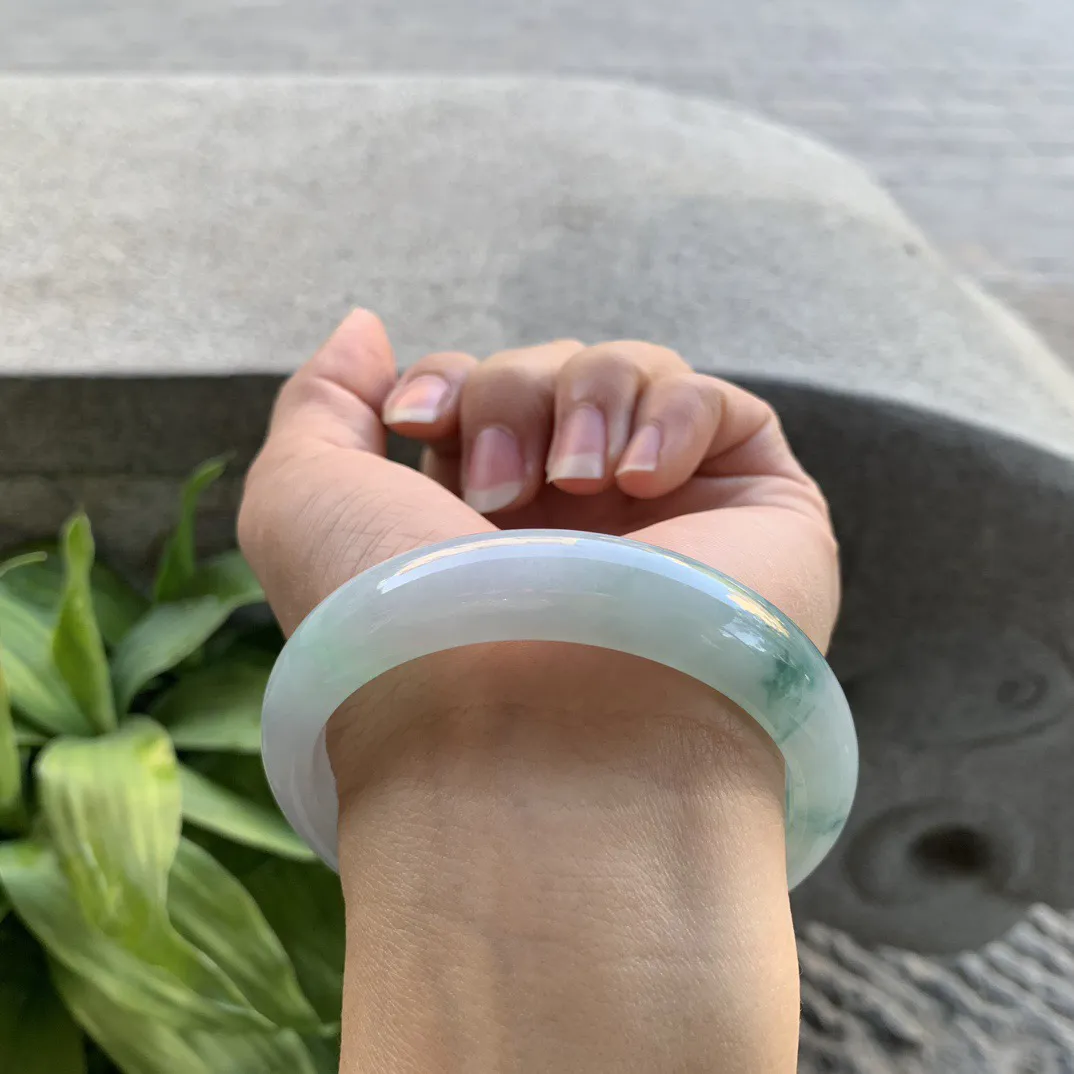 圈口57.5-13.6-7.9 【飘花正圈手镯】正圈57 58可戴