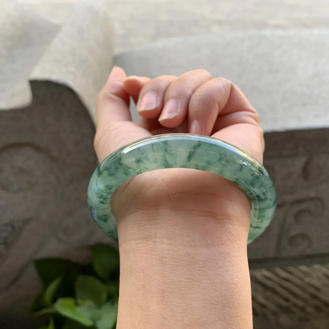 圈口 56.4-12-8.9【冰飘花正圈手镯】正圈56 57可戴