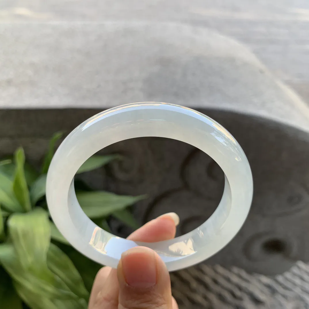 圈口55.6-12.5-8.7 【冰种正圈手镯】正圈55 56可戴