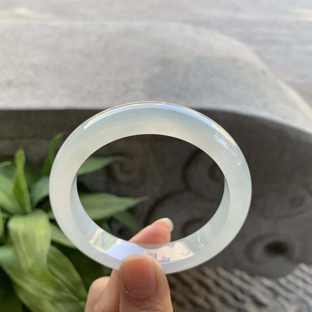 圈口55.6-12.5-8.7 【冰种正圈手镯】正圈55 56可戴