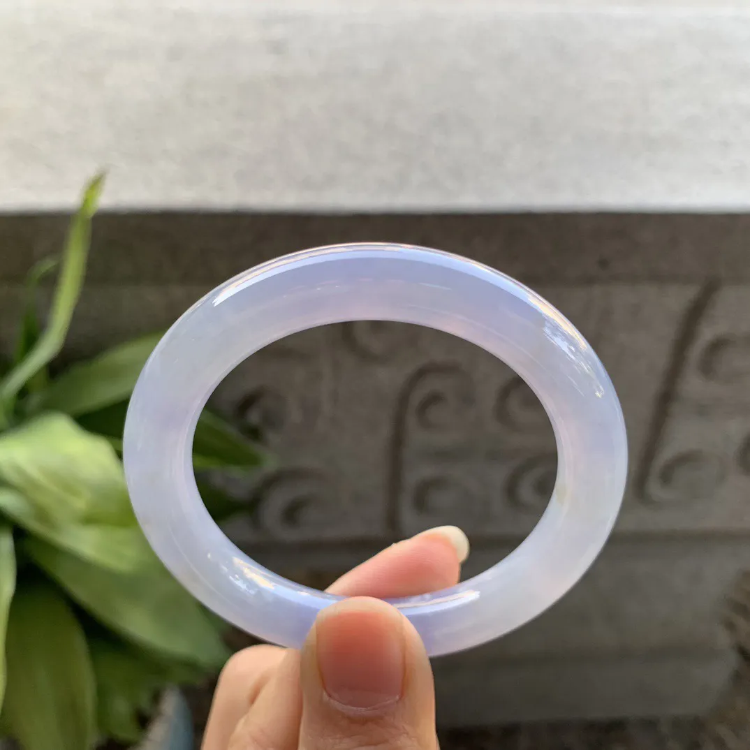 小圈口 50.2-9.5【冰紫圆条手镯】圆条50 51可戴