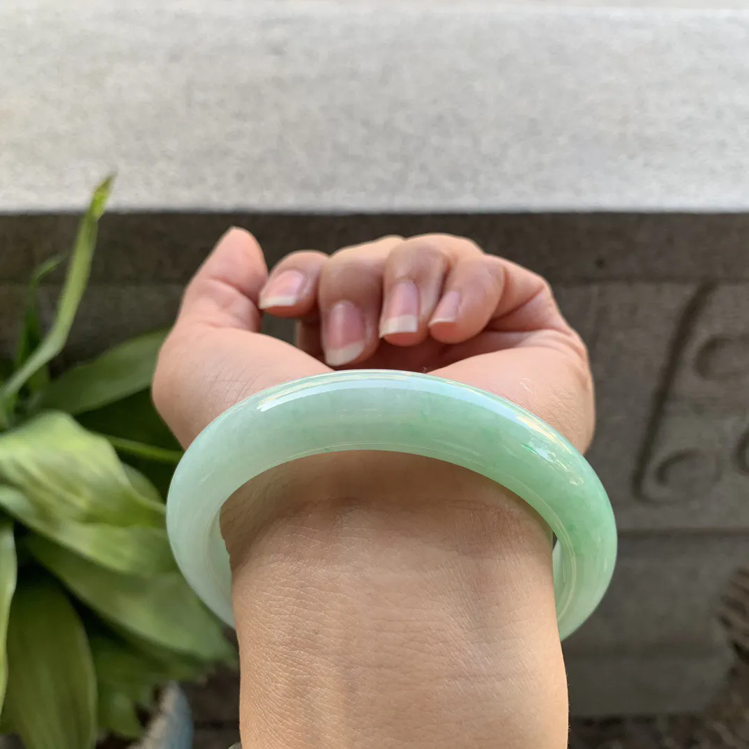 大圈口59-12.4-8.6 【冰果绿正圈手镯】正圈59 60可戴